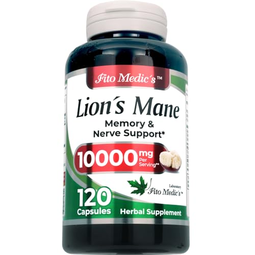 FITO MEDIC'S Lab | Lions Mane Supplement Capsules | 120 Capsules | Mushroom Supplement | Ultra high