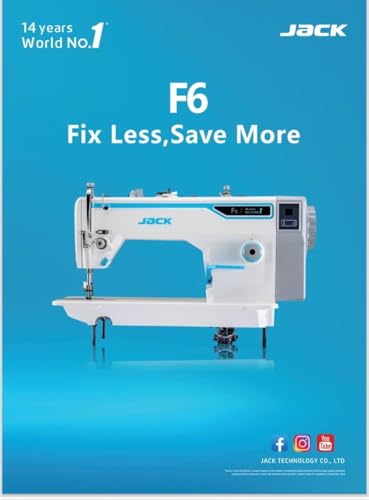 Image of F6 Professional 1-Needle LockStitch Sewing Machine with Integrated Motor, LED Lighting, and Safety Features - Ideal for High-Speed Production