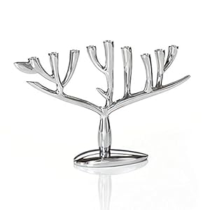 nambe Tree of Life Menorah 135 x 9 Inch Hannukah Menorah Made of nambe Alloy Decorative Menorahs for Chanukah Holds The Traditional 9 Candles Designed by Marilyn Davidson