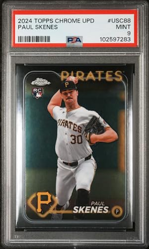 Graded 2024 Topps Chrome Update Paul Skenes #USC88 Rookie RC Baseball Card PSA 9 Mint