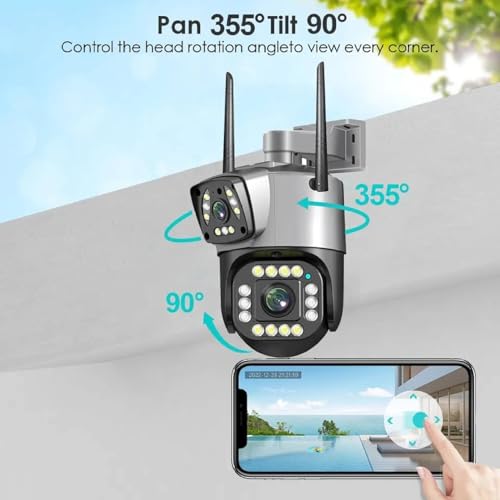 Image of TP PLUS 3MP WiFi Light Bulb Camera for Home Indoor | 360 View | Full HD | Color Night Vision | Motion Detection | Two Way Audio | Wireless Home (Dual Lens PTZ)