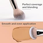 TEOYALL Domed Foundation Brush, Soft Dense Synthetic Bristles Blending Brush for Liquid Cream Foundation Bronzer Contour - Image 4