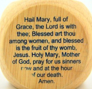 CB My Favorite Catholic Prayers Wooden Cube, 2 1/4 Inch - Thumbnail 2