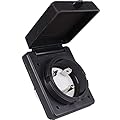 Journeyman-Pro RV TT-30 Flanged Inlet 30A 125 Volt, Straight Blade Generator Plug Locking Shore & Marine Power Receptacle Electrical Outlet/Socket, Black or White 30 Amp (TT-30 Straight Blade, Black)