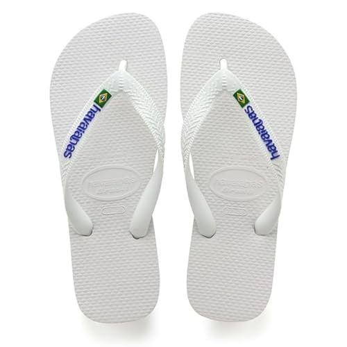 Havaianas - Brasil Logo, Iconic, Comfortable and Durable Flip-Flops, Straps with Brazilian Flag and Non-Slip Sole with Colourful Stripes, Adults Unisex