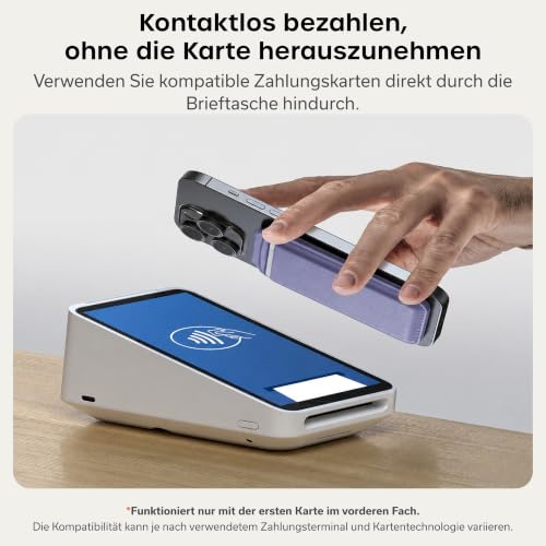 SATECHI MagSafe Kartenetui & Ständer, NFC, Bis zu 4 Karten, Lila – Ansicht 6