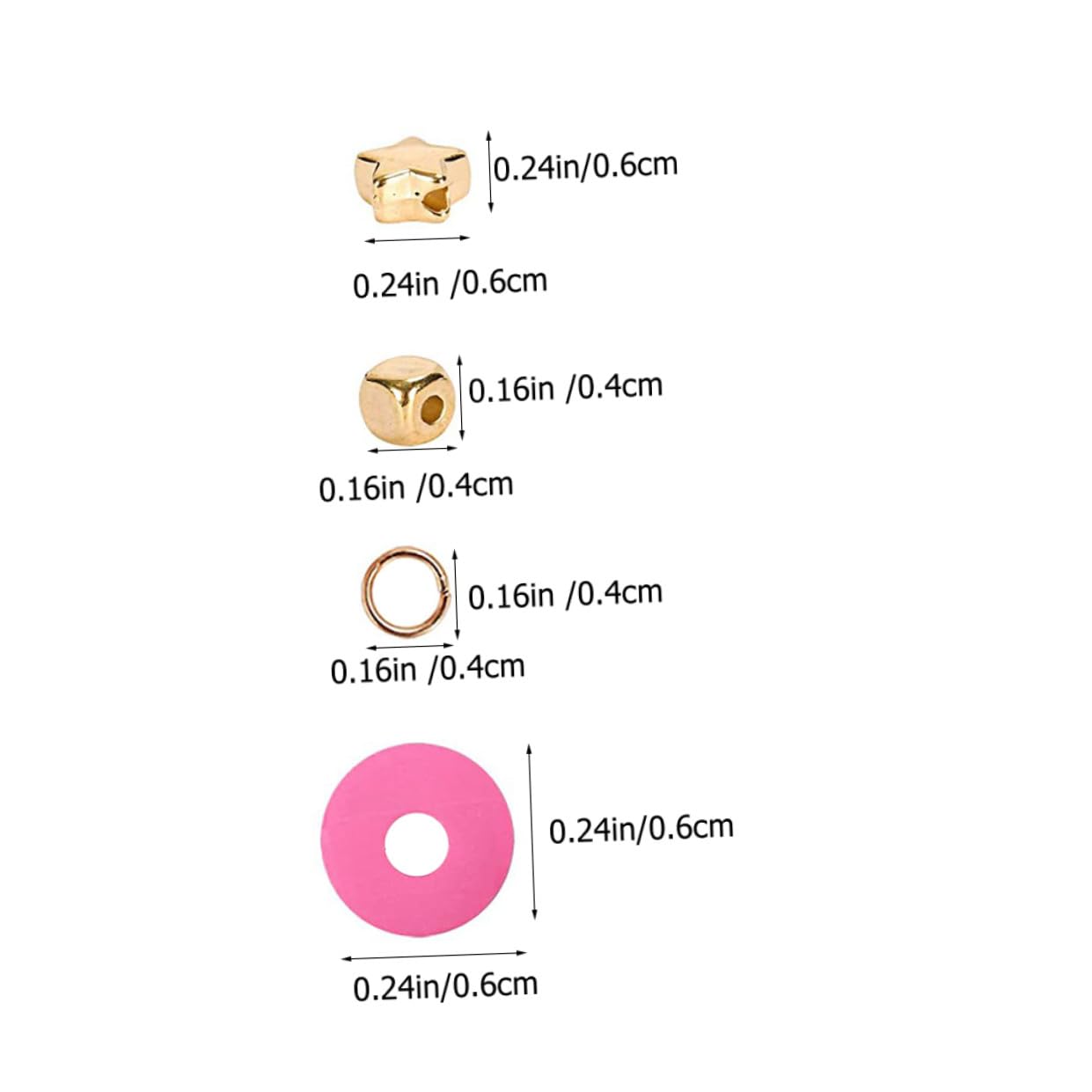 Homoyoyo 1 Juego Kit Para Hacer Pulseras De Cuentas De Arcilla Kits De Cuentas Para Manualidades a Granel Para Joyería Vistoso 100 Piezas Arcilla Polimérica Cepillo De Chica