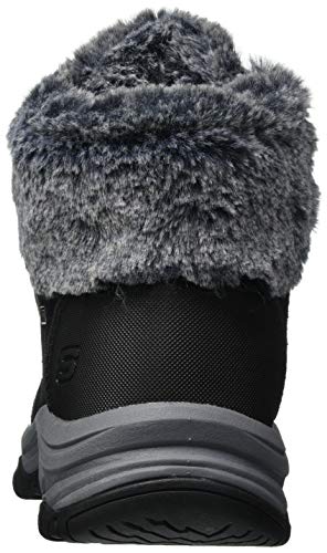 Skechers Women's Bootie Ankle Boot, Black Suede Nylon, Women 2 #TOP2