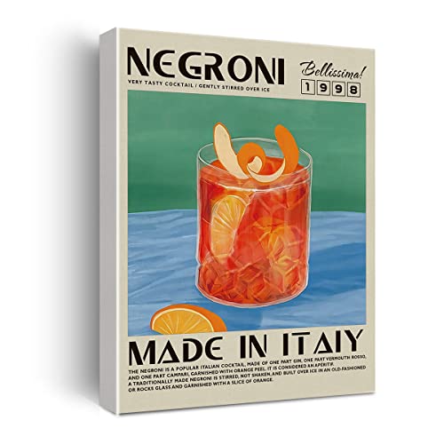 Opiniones y reviews de Enmarcado del mes. 40 Xiolcxdr Póster enmarcado de diseño Negroni, 12 x 15 pulgadas, decoración moderna para el hogar, cocina, bar
