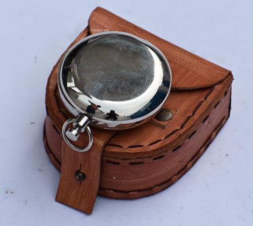 Brújula de latón grabada con cadena – Vintage con mensaje de amor en caja de regalo – recuerdo romántico para amantes de los viajes miniatura 3