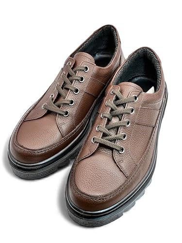 BOBSON(ボブソン) 4317 本革 エンボス仕上げ カジュアルシューズ MADE IN JAPAN (ダークブラウン, 日本の靴のサイズ寸法, 大人, 数値, 26.0 cm)