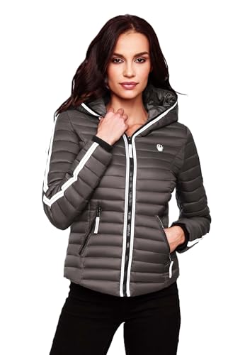 Bild: Navahoo Damen Jacke Steppjacke �bergangsjacke gesteppt Herbst Kapuze B811 [B811-Kim-Pri-Anthrazit-Gr.XS] f�r 59,90 EUR  bei Amazon