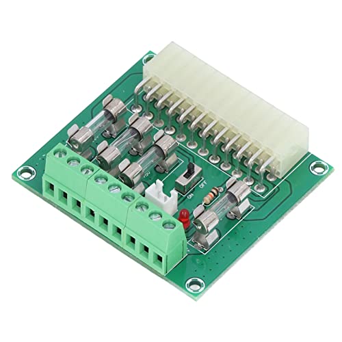 Jeffergarden Placa Adaptadora de Corriente ATX, Interruptor de Palanca Compacto, Interfaz de 24 Pines y 20 Pines para Fuente de Alimentación de Computadora, Ideal para Equipos Electrónicos