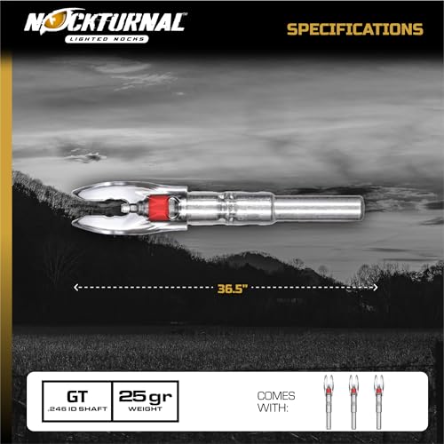 Nockturnal GT Lighted Nock for Gold Tip Arrows with .246 Inside Diameter - RED - 3 Pack (NT-102) - Thumbnail 6