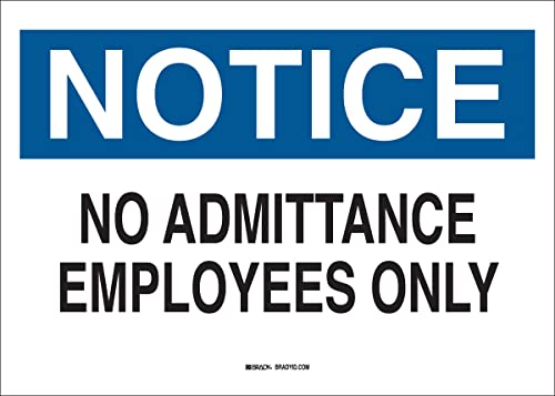 Panneau d'admittance No Admittance Employees Only plaque aluminium 40715