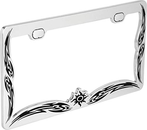 Bell Automotive 22-1-46163-8 Tribal License Plate Frame, Corrosion Resistant, Easy to Install