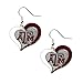 NCAA Texas A&M Aggies Swirl Heart Earrings