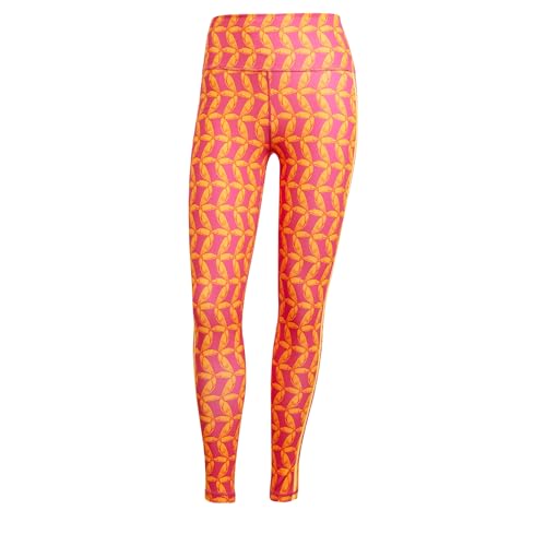 adidas Mallas de mujer x Farm Rio 7/8, Naranja Bright / Bold Pink, M