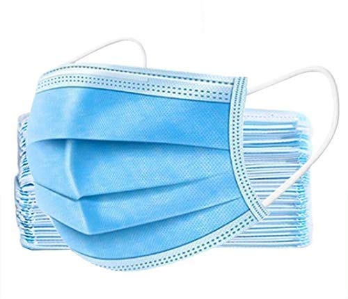Galaxy Wireless 50PCS Disposable Face 3 Layer Anti-Dust Earloops Protective Cover Mask(Blue)