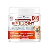 Snackee Paws Hip and Joint Supplement for Dogs - Glucosamine for Dogs - Approx 160 Joint Pain Relief Chews - Chondroitin, MSM - Hemp Oil - Advanced Canine Health Supplement - Mobility Support Treats