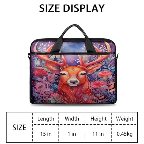 Bolsa para portátil con diseño floral étnico 15 pulgadas miniatura 2