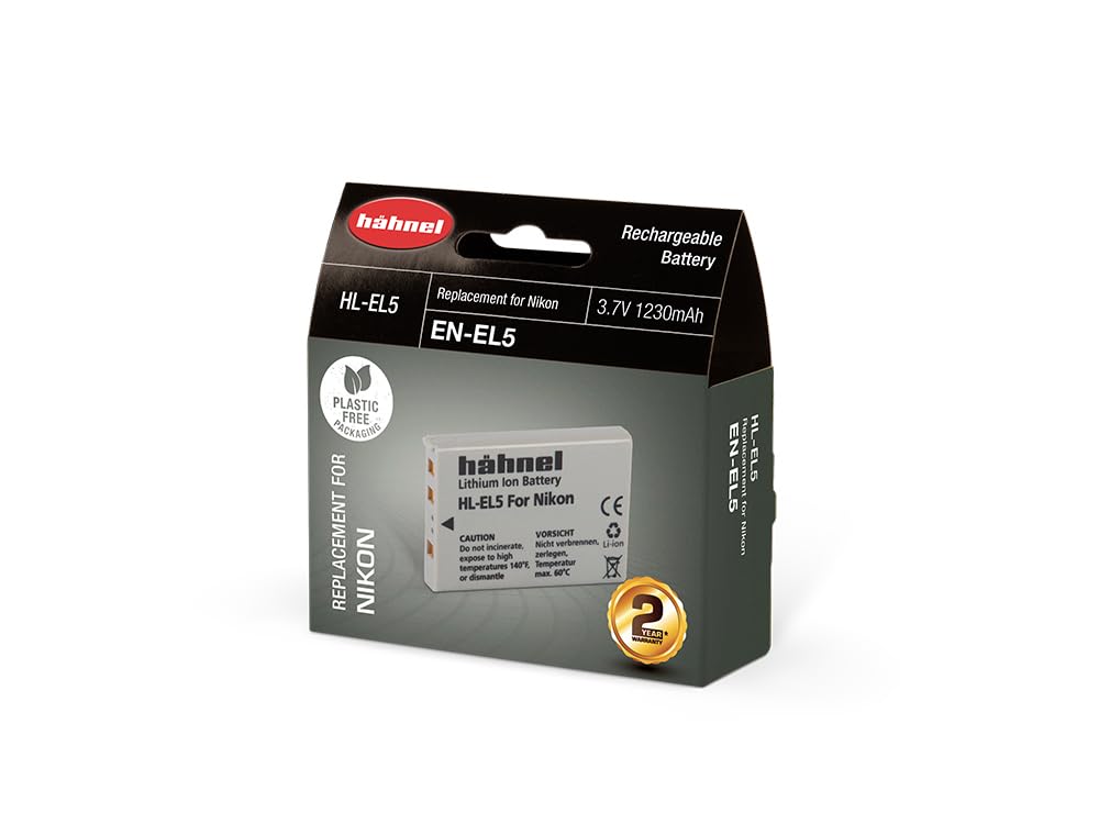 Hahnel HL-EL5 Batteria Li-Ion 1100mAh Per Nikon EN-EL5 - Ricambio Di Qualità - 5