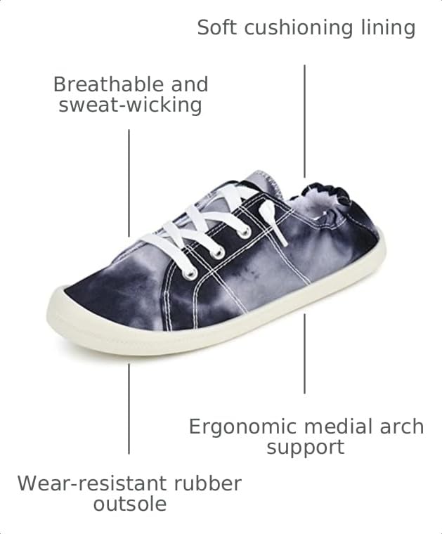 Image of JENN ARDOR Women's Low Top Canvas Slip On Sneaker Comfort Casual Shoes Walking Flats