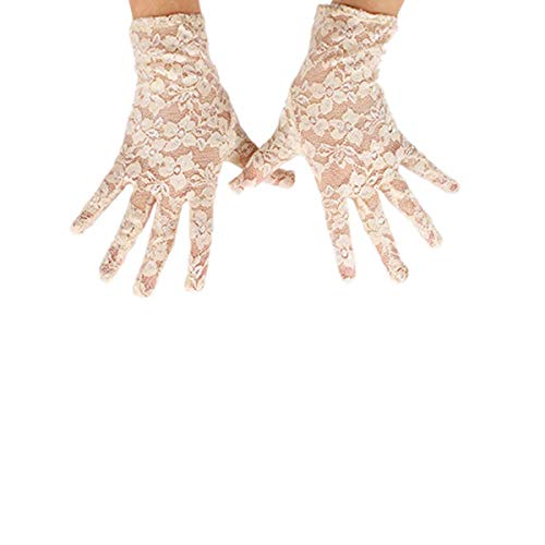 GREATLOVE Hosfairy Women's Summer Elegant Short Lace Elastic Gloves