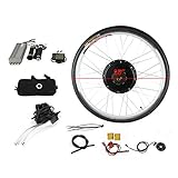 Moteur sans balais : moteur sans balais 48 V 1000 W, silencieux, pas de frottement, plus efficace, moins de risque de casse. Accessoires complets : moteur 48 V 1000 W, roue, rayons et cercle en aluminium, contrôleur 48 V 1000 W, sac de contrôleur, PA...