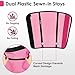 TAILNERY Fly Boots for Horses Set of 4 – Innovative Curved-Edge Design, Anti-Sag Stays, Breathable Mesh Leg Protection, Reduces Stomping & Fatigue, Comfort Fit for Small to Medium Horses - Pink