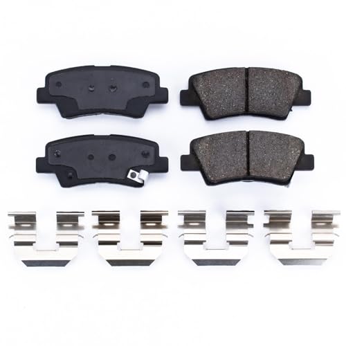 Image of PowerStop Rear Brake Pads for Hyundai Azera 2009-11 | Hyundai Sonata 2008-10 - Z17 Ceramic Brake Pads with Installation Hardware, 17-1446