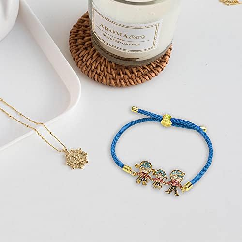 8 Pcs Adjustable Nylon Slider Bracelet Making Twisted Cord Bracelet Makings Jewelry Making Supplies for Making Bracelets