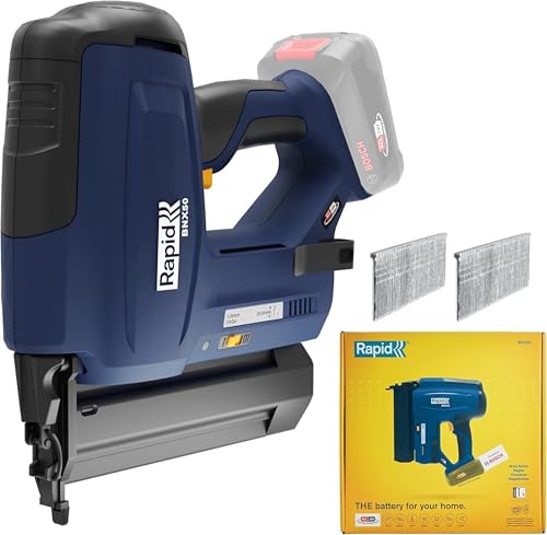 Rapid BNX50 Clavadora Eléctrica Inalámbrica de Clavos con Sistema 18V Power for All y con Luz LED para Bricolaje y para Clavos N.º 8 y con Disparo Simple o de Impacto, no Batería (5001501)