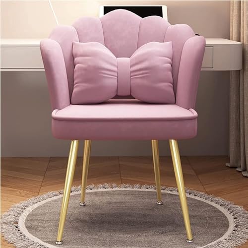 Silla de maquillaje de terciopelo ergonómica que soluciona dolores de espalda 6