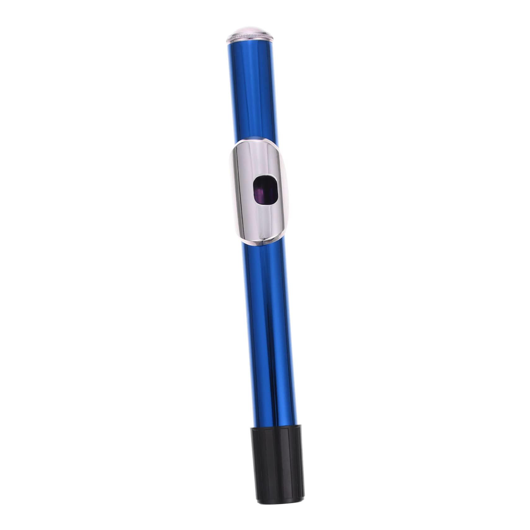 Querflötenkopfstück 16 Loch aus Weißmessing, Blaues Ersatzteil