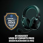 Razer BlackShark V2 Pro Wireless Gaming Headset 2023 Edition: Detachable Mic - Pro-Tuned FPS Profiles - 50mm Drivers - Noise-Isolating Earcups w/Ultra-Soft Memory Foam - 70 Hr Battery Life - Black - Image 2