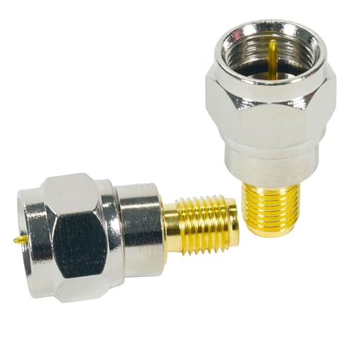 Fohevers 2 Pcs SMA Female to F Type Male Coaxial Connector RG6 Satellite Adapter for Satellite TV LNB Ham Radio - Image 2