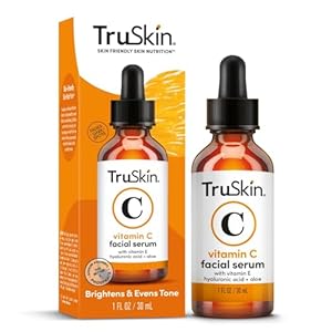 TruSkin Vitamine C Serum voor gezicht – Anti-aging Gezichtsserum met vitamine C, Hyaluronzuur, Vitamine E – Verhelderend Serum voor Pigmentvlekken, egale teint, Oogcontouren, Fijne Lijntjes en Rimpels