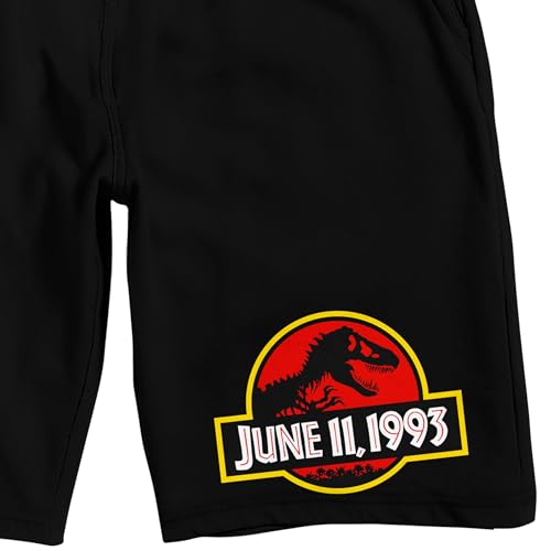 Bioworld Jurassic Park June 11, 1995 Men's Black Sleep Pajama Shorts2