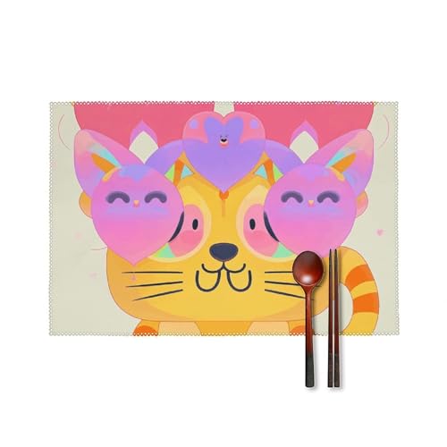 Set de table chaton toile lavable pour en finir avec les taches de repas