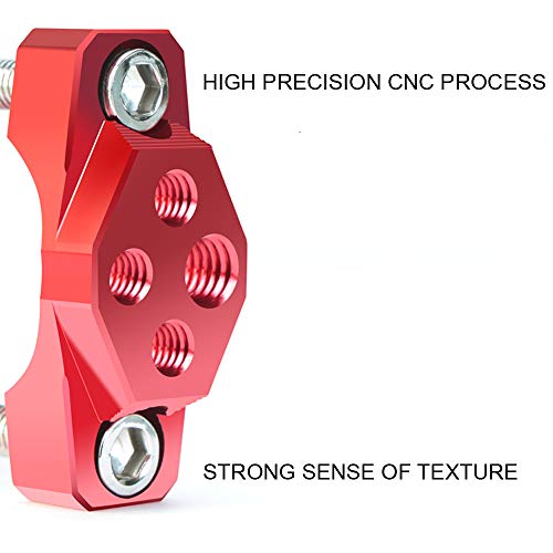 MOTOBA Universal Motorcycle Handlebar Clamp, Adjustable Stem Mirror Extender Adapter Aluminum Offroad Light Holder for Harley, Sportbike, Scooter - Thumbnail 4