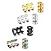 JewelrieShop Assorted Unisex Stainless Steel Punk Rock Non-Piercing Clip on Cartilage Ear Cuff Earrings