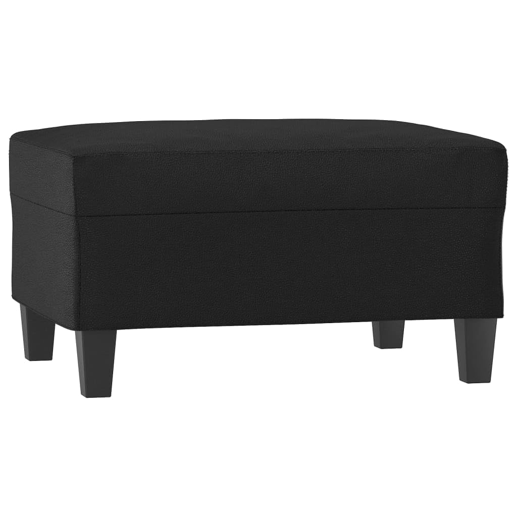 vidaXL Repose-Pied Noir 70x55x41 cm Similicuir