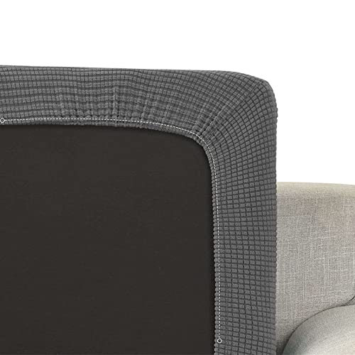 Housse de coussin de canapé extensible gris pour assise individuelle