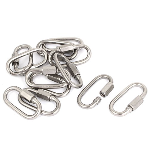 Aexit M5 5mm Thickness Rust Resistant Stainless Steel Quick Links Carabiners 12pcs (3d9ae2c35d80efd19cf26fbfd31e7031)