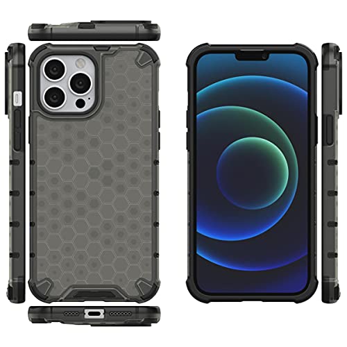 Image of Glasgow Back Case Cover Compatible with Apple iPhone 13 Pro Max (Stylish Design) -Black