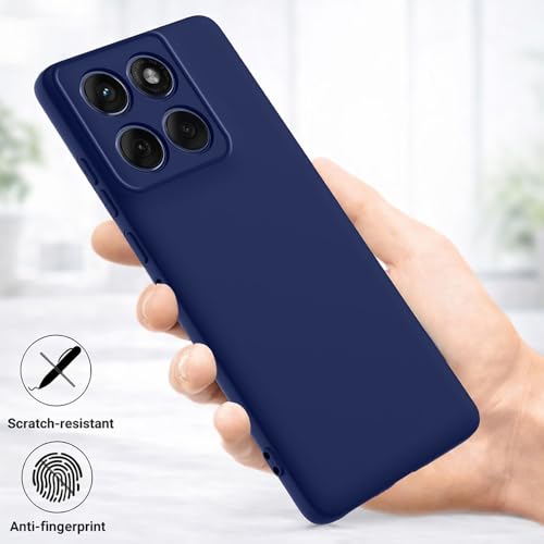 Image of Back Cover Compatible with Motorola Moto Edge 70 5G | Full Camera Protection | Premium Liquid Silicon Case | Flexible Bumper Case for Motorola Moto Edge 70 5G (Dark Blue)