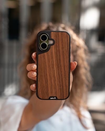 Image of Mous for iPhone 17 Case, Compatible with MagSafe - Limitless - Protective Walbut Cover for iPhone 17 - Shockproof, Full Camera Protection, Anti-Scratch Back, Brown