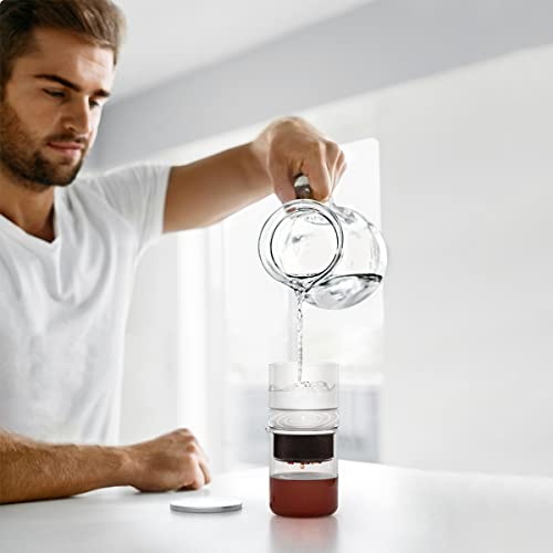 Recafimil Cold Brew Coffee Maker 10Ten Oz, Dripper Iced Coffee Brewer Maker With Adjustable Water Flow, Stainless Steel Filter, Borosilicate Glass For Home & Office Use #TOP2