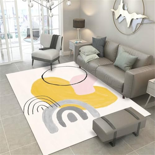 Tapis salon lavable en machine avec design minimaliste - 2